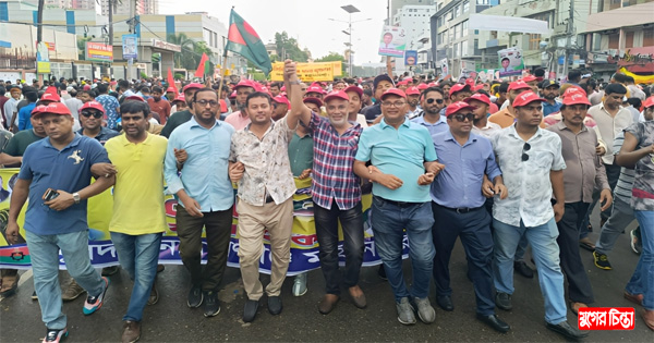 ঢাকার সমাবেশে মন্তু-সজলের নেতৃত্বে মহানগর যুবদলের বিশাল শোডাউন