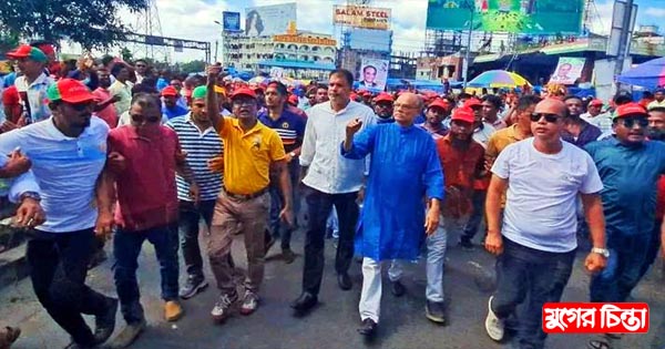 কাজী মনিরের নেতৃত্বে পদযাত্রায় বিশাল শোডাউন