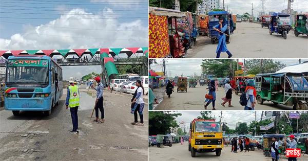 সিদ্ধিরগঞ্জের শিক্ষার্থীদের মহাসড়কে&nbsp;ট্রাফিক পুলিশের দায়িত্বে