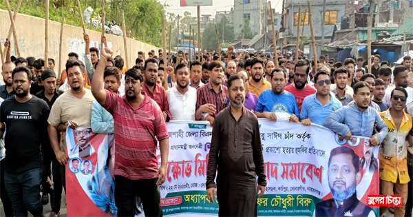 ডা. বিরু`র&nbsp;নেতৃত্বে বিক্ষোভ মিছিল ও প্রতিবাদ সমাবেশ