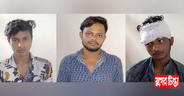 জামতলায় ধারালো অস্ত্রসহ তিন যুবক গ্রেফতার