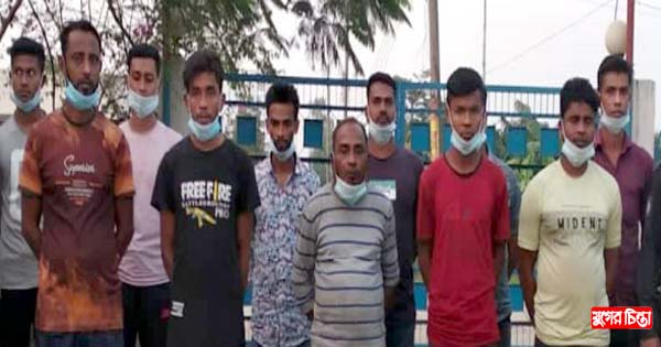পূর্বাচলে খুপড়ি দোকান দিয়ে রাতভর তেলচুরি, গ্রেফতার ১১