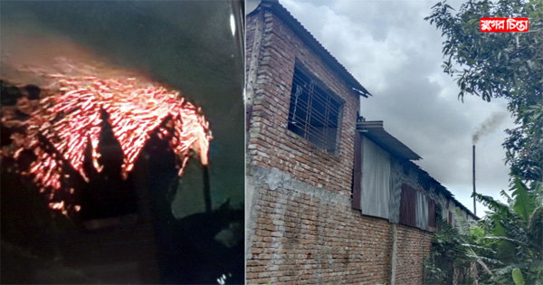 সাইজিং মিলের পাইপ দিয়ে আগুন বের হওয়ার ঘটনায় এলাকাবাসী আতঙ্কে