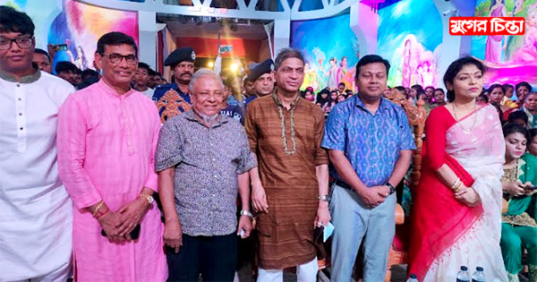 পূজা মন্ডপে পরিদর্শনে আসেন পিবিআই&nbsp;প্রধান বনজ কুমার মজুমদার