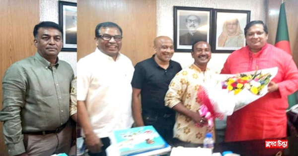 যুব ও ক্রীড়া প্রতিমন্ত্রী`র সাথে যুবলীগ&nbsp;নেতা উজ্জ্বলের সাক্ষাৎ