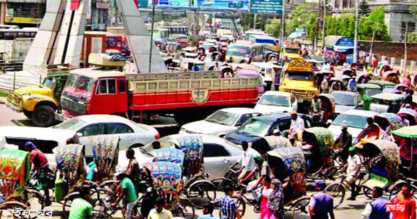 নগরীতে তীব্র যানজটে অতিষ্ঠ জনজীবন &nbsp;
