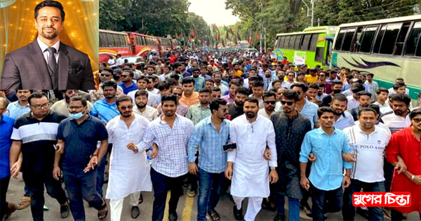 অয়ন ওসমানের নেতৃত্বে ঢাকায় যুব মহাসমাবেশে বিশাল শোডাউন