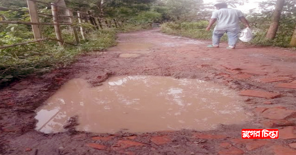 রাস্তার বেহাল দশা, ভোগান্তিতে হাজারো মানুষ