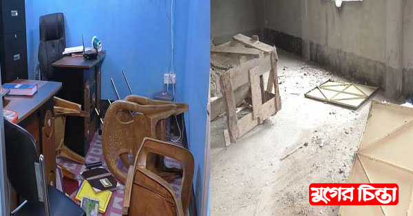 ফতুল্লায় নীট প্রতিষ্ঠানের বাউন্ডারী দেওয়াল ভাংচুর।