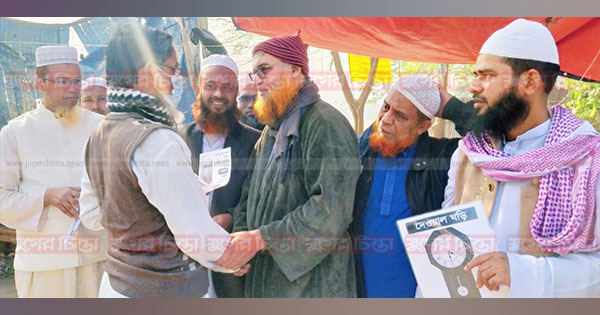 নবীগগঞ্জ খেয়াঘটে মেয়র পদপ্রার্থী এবিএম সিরাজুল মামুনের প্রচারণা