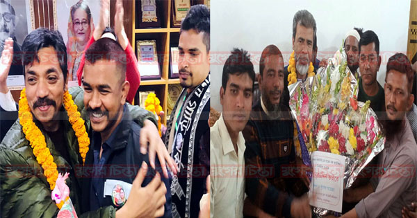 জনতার বাধ ভাঙা উচ্ছাসে  সিক্ত চাচা-ভাতিজা