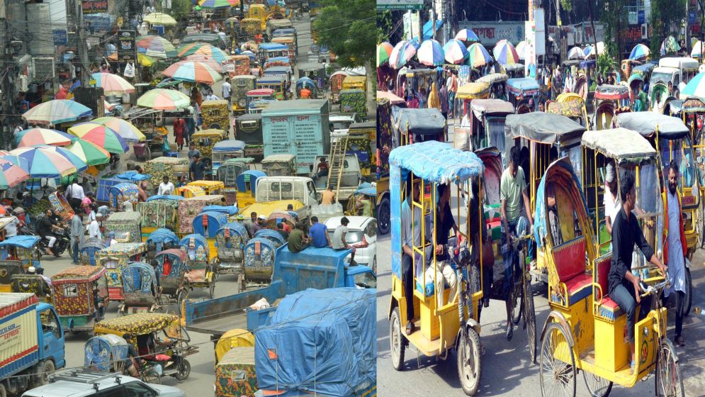 ব্যাটারিচালিত রিকশা-হকারে দাপটে জিম্মি প্রশাসন